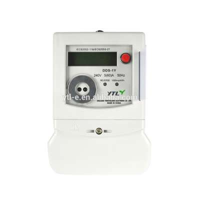 Single phase IC card Prepaid electricity meter with RS485 communication ytl energy meter smart home